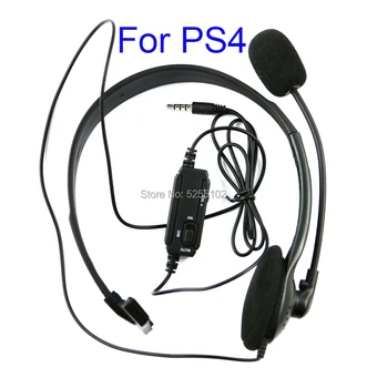 10 шт. Проводная гарнитура, наушники, микрофон для Sony PlayStation 4, игра PS4 с микрофоном и управлением включением/выключением, идеально подходит для Ps4