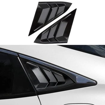 2 шт. жалюзи на заднее боковое стекло мрачные черные автомобильные аксессуары для Honda Civic Седан 2016-2021 Аксессуары крышка вентиляционного отверстия