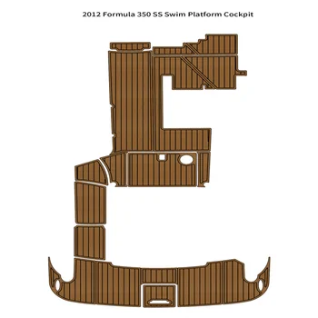 2012 Formula 350 SS, платформа для плавания, коврик для кокпита, коврик для пола на палубе из вспененного EVA тикового дерева