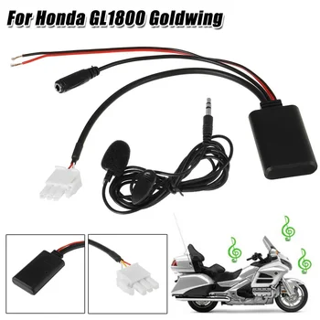 3-контактный адаптер аудиокабеля AUX для мотоцикла с микрофоном и аудиоприемником для Honda GL1800 Goldwing