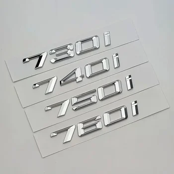 3d ABS Хромированные Буквы На Багажнике Автомобиля 730d 730i 740i 745i 750i 760i Логотип, Эмблема, Значок, Наклейка Для BMW E38 E65 F01 F02 E66 Аксессуары