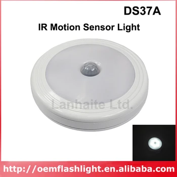 DS37A 6 x Белый Светодиодный Настенный ИК-датчик движения с подсветкой - Белый (3xAAA)