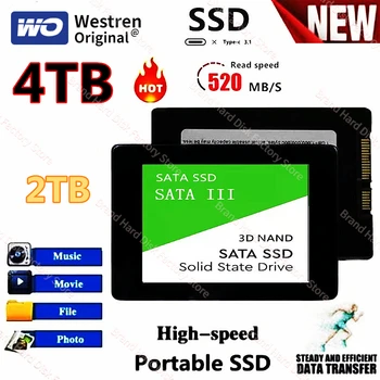 SSD-Накопитель HDD 2,5 Жесткий Диск SSD 120 ГБ 240 ГБ 1 ТБ 512 ГБ 2 ТБ 256 ГБ HD SATA Диск Внутренний Жесткий Диск для Портативного Компьютера ps5