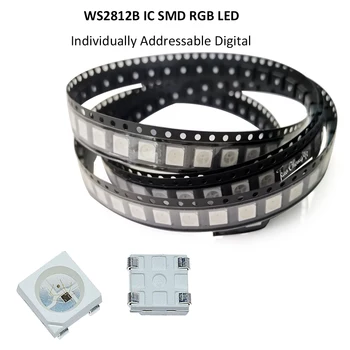 WS2812B 4pin 5050 SMD WS2812 RGB Индивидуально Адресуемый Цифровой RGB Светодиодный Чип DC5V Светодиодный Чип SMD 100ШТ