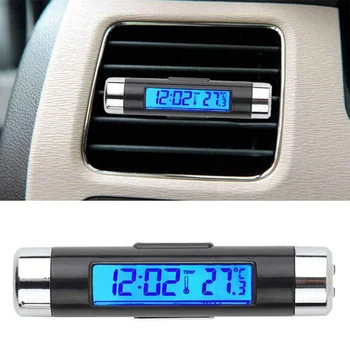 Автомобильные Электронные Часы Термометр Автомобильные Цифровые Часы ЖК-Люминесцентные Часы Автомобильные Часы С Подсветкой