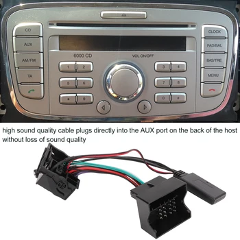 Беспроводной Аудиоадаптер Bluetooth 5.0 Кабель Aux In С Заменой Микрофона Для Ford Focus Mondeo Fiesta Fusion 6000CD