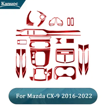 Декоративные Аксессуары для интерьера автомобиля Mazda CX-9 2016 2017 2018 2019 2020 2021 2022 Различные Детали из углеродного волокна, Красные Наклейки