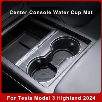 Для Tesla Модель 3 2024 Держатель Стакана Воды Коврики Для Напитков Нескользящая Подставка Model3 Highland Pad Модифицированные Аксессуары для интерьера