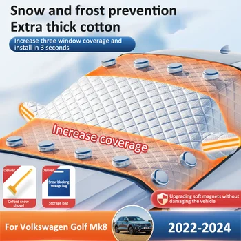 для Volkswagen VW Golf 8 Mk8 2022 2023 Автомобильный Снежный Покров Солнцезащитный Козырек На Лобовое Стекло Открытый Водонепроницаемый Автомобильный Чехол Защита От Замерзания Auto Protector