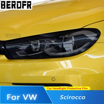 Для Volkswagen VW Scirocco 2008-2017 Автомобильная Лампа Защитная Пленка Для Фар Дымчатая Черная Прозрачная Наклейка Из ТПУ