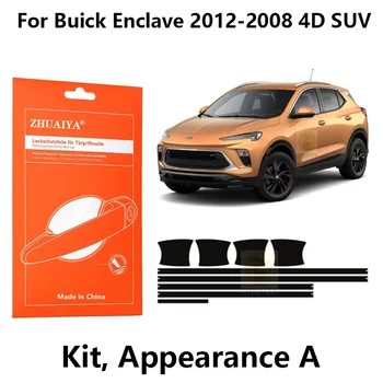 Защитная пленка для дверных краев ZHUAIYA, Защитная пленка для дверных ручек, TPU PPF для Buick Enclave 2012-2008, аксессуары для внедорожников 4D.
