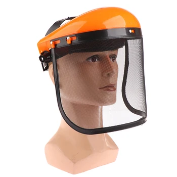 Защитный шлем для садовой триммерной машины с сетчатым козырьком во все лицо для лесозаготовительной машины для защиты лесного хозяйства