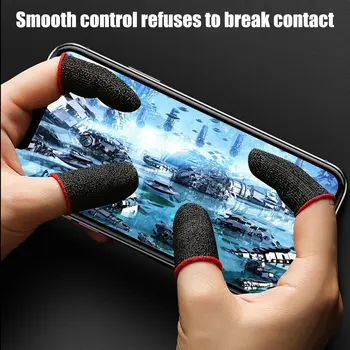Игровой рукав для пальцев, игровой контроллер, непромокаемые перчатки, дышащие кончики пальцев Для мобильных игр, чехол для подставок для пальцев с сенсорным экраном