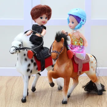Красивая Кукла Игрушка Бегущая Лошадь Принцесса Кукла Верховая Езда Игрушка Милая Маленькая Лошадка Белый Черный Коричневый Красный Различные Стили Осанки