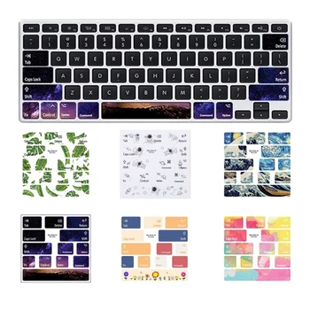 Наклейка на английскую клавиатуру ноутбука F3KE Цветная наклейка на кнопки для ноутбуков Macair Пленка