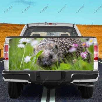 Наклейка на дверь багажника грузовика с изображением животного - ежа, виниловая наклейка с изображением печати высокой четкости, подходит для пикапов, устойчив к атмосферным воздействиям