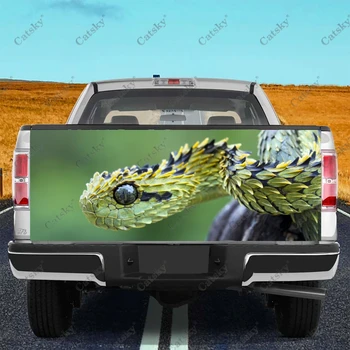 Наклейка на дверь багажника грузовика в виде животного - змеи, виниловая наклейка с изображением высокой четкости, подходит для пикапов, устойчив к атмосферным воздействиям.