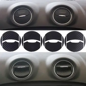 Наклейка на розетку автомобильного кондиционера 4ШТ из углеродного волокна для Ford Mondeo MK3 Защитная Наклейка Декоративные Наклейки для интерьера автомобиля Декор
