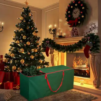 Сумка для Рождественской елки из ткани Оксфорд, складная сумка для хранения Рождественских украшений, Венок, сумка для хранения Рождественских принадлежностей, гирлянда для домашнего хранения